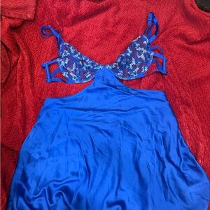 Victoria's Secret Royal Blue Satin Slip